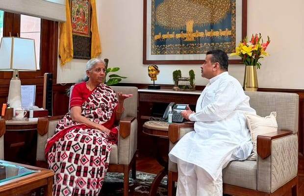 New Delhi: Suvendu Adhikari meets Nirmala Sitharaman