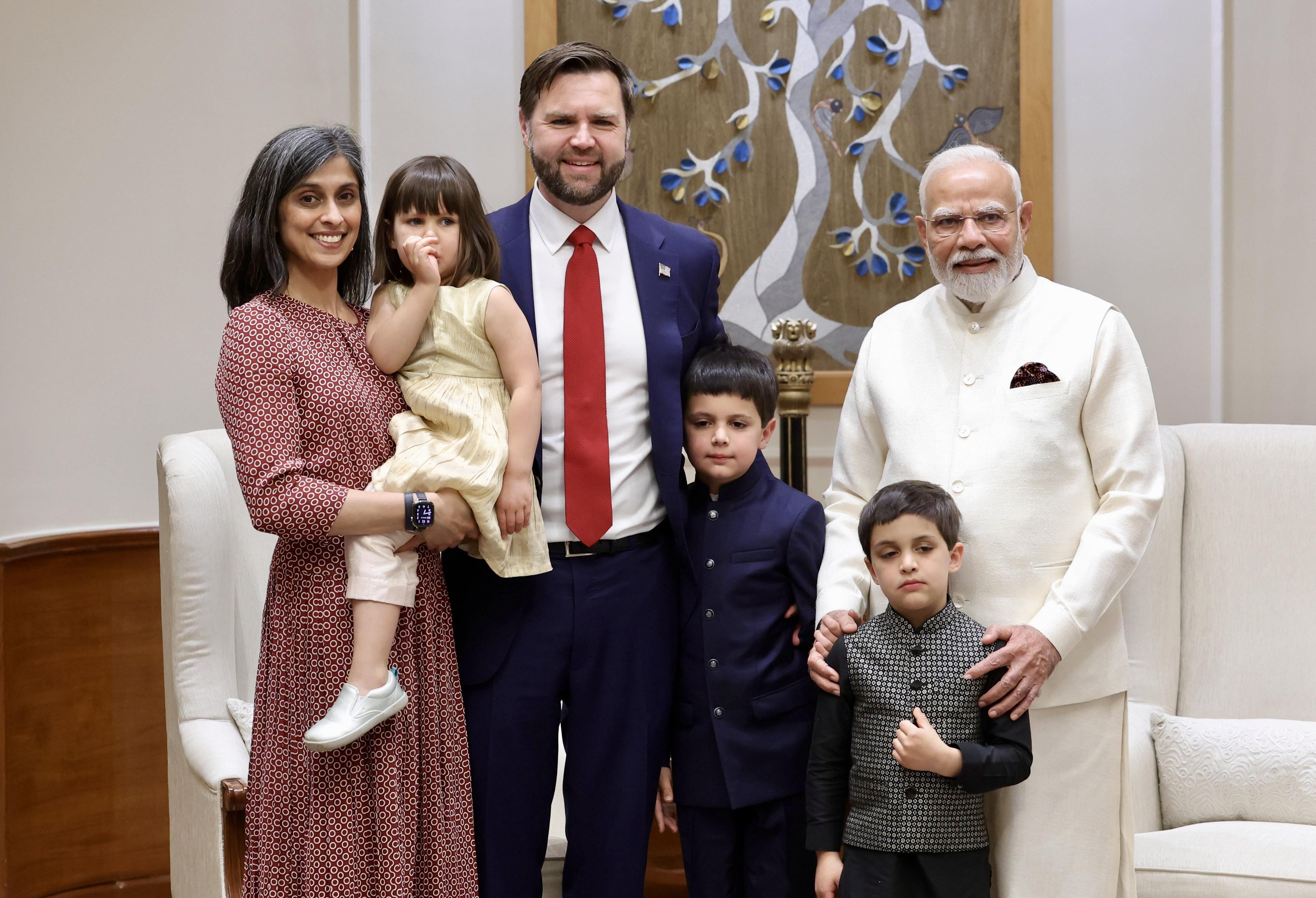  New Delhi: Vice President of the United States JD Vance with PM Modi 
