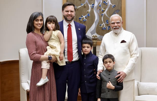 New Delhi: Vice President of the United States JD Vance with PM Modi