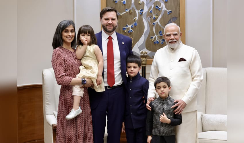 New Delhi: Vice President of the United States JD Vance with PM Modi