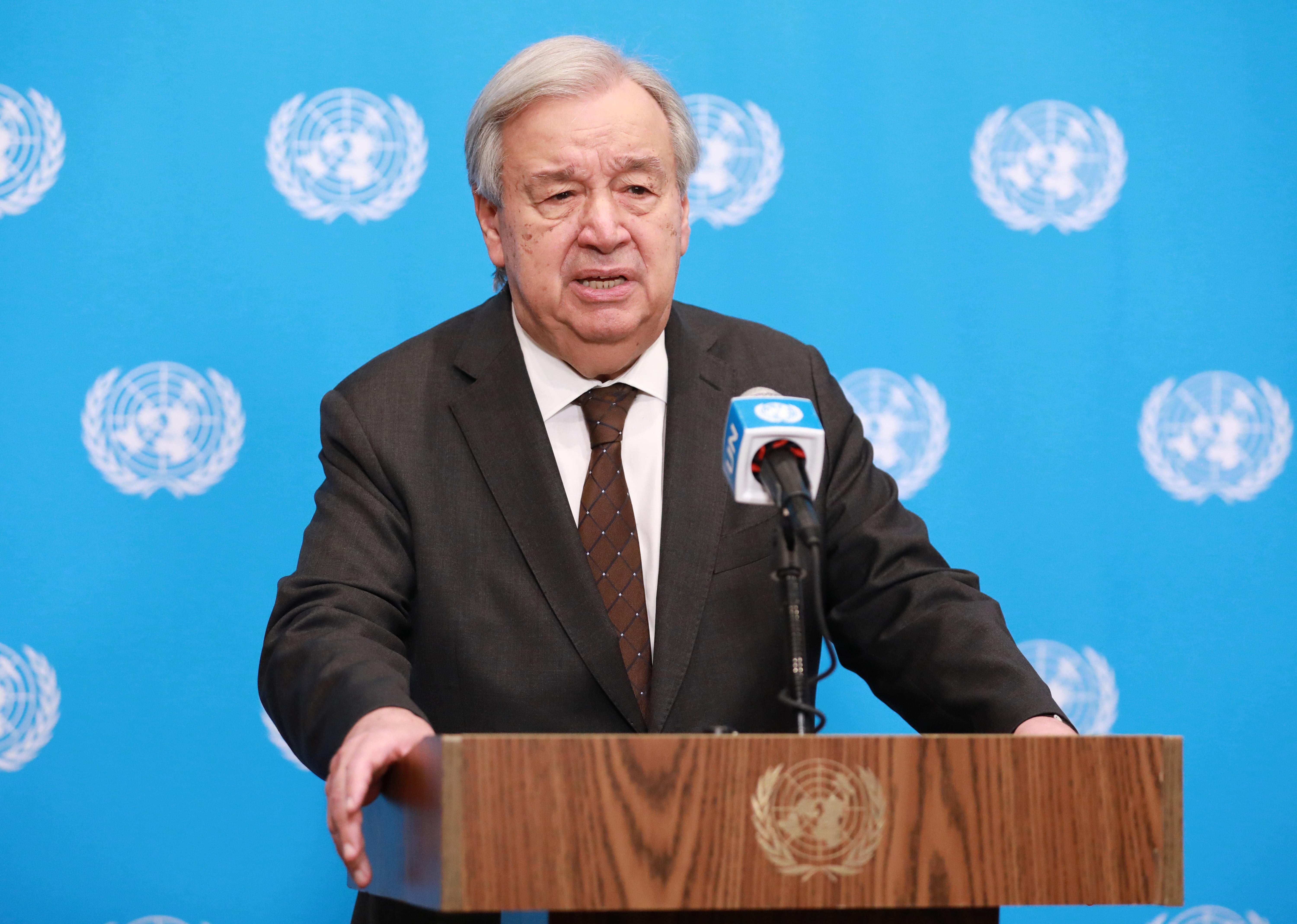 New York: Antonio Guterres Addresses Media