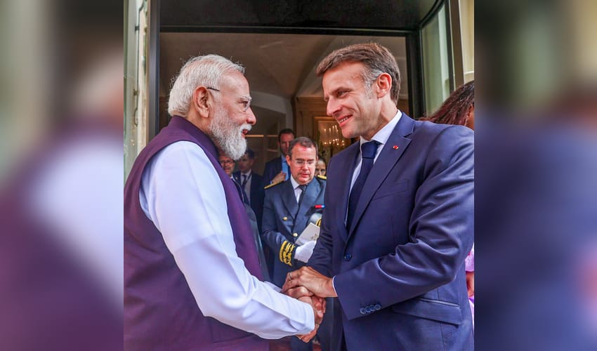 Nice: PM Modi Meets French President Macron