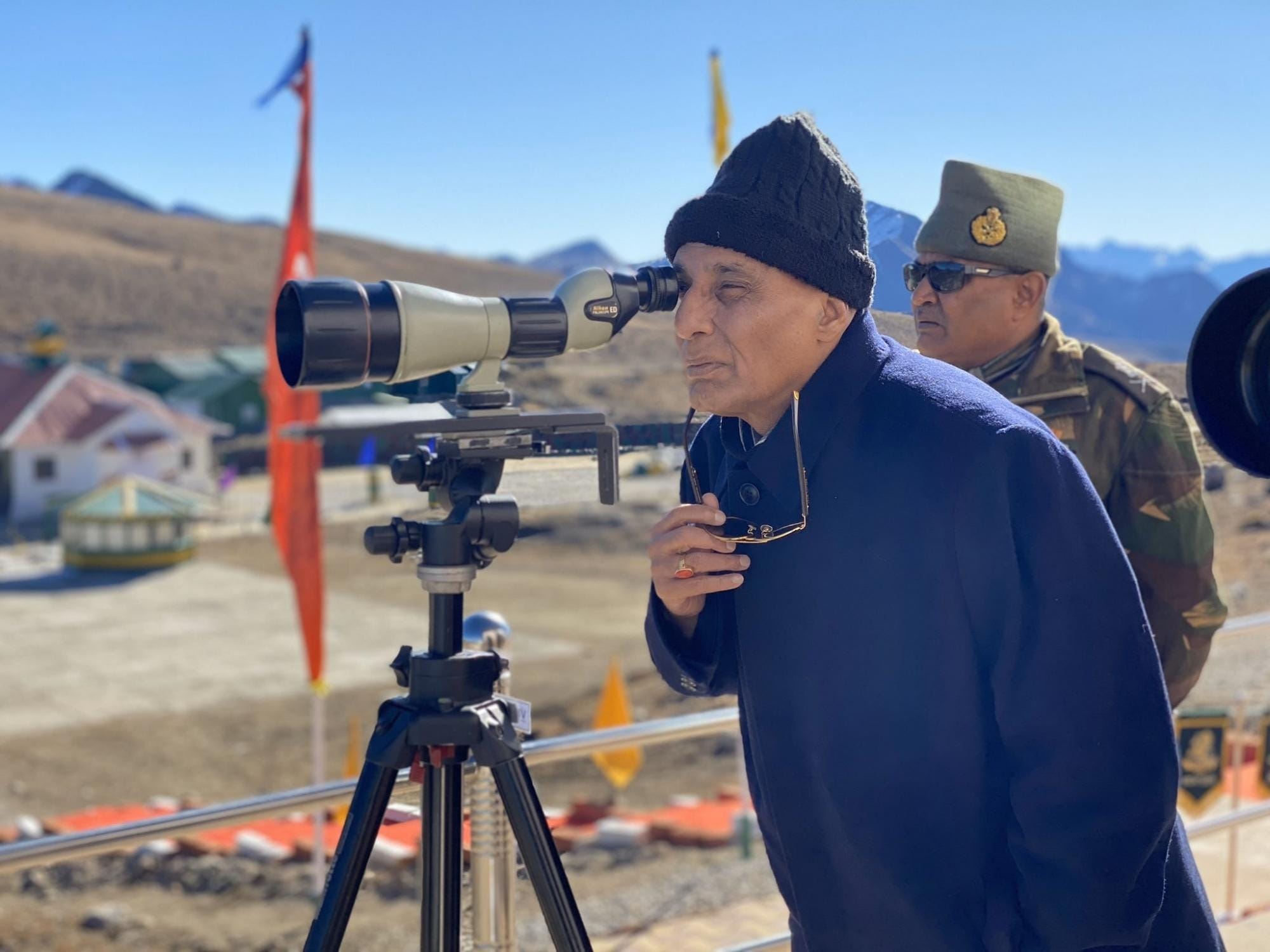 Nov 2019,Bum La,Rajnath Singh,visit,India's forward areas in Bum La along LAC with China