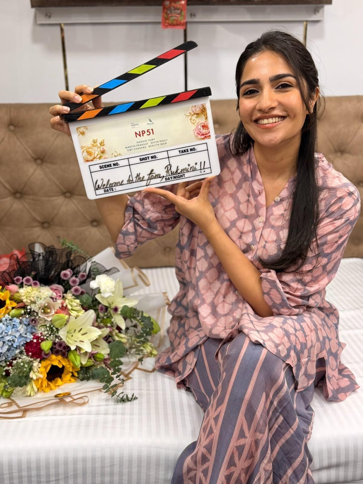 NP51: Rukmini Vasanth commences shoot for her next with Nivin Pauly 