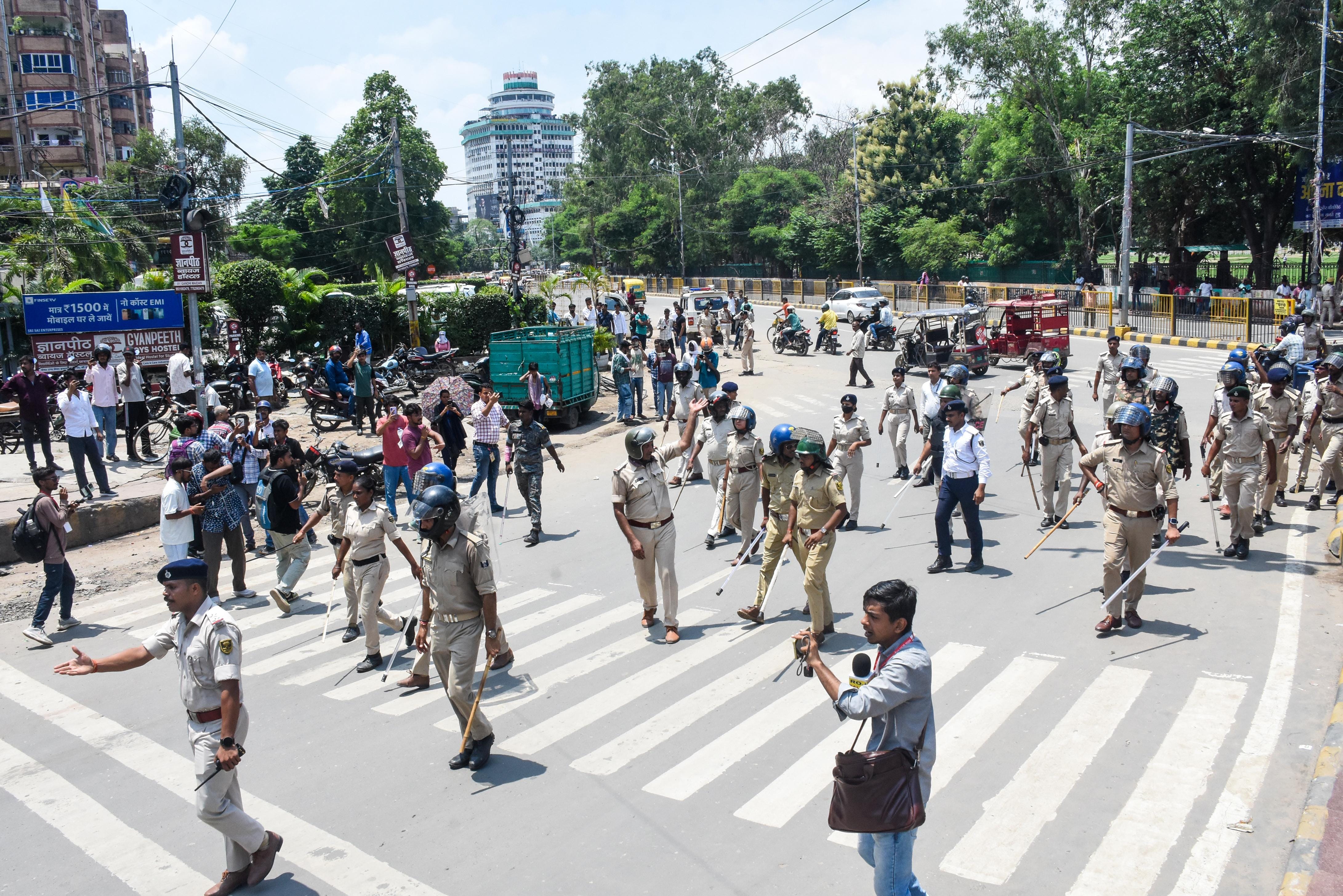 Patna: Bihar bandh protest
