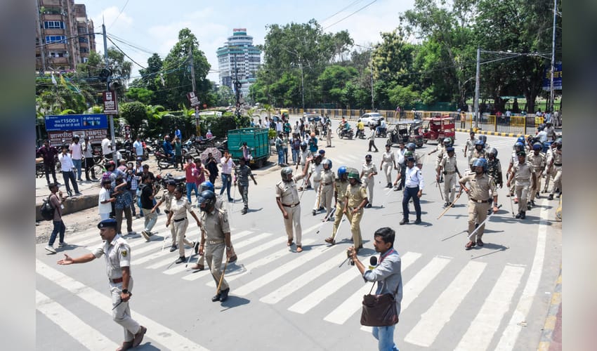 Patna: Bihar bandh protest