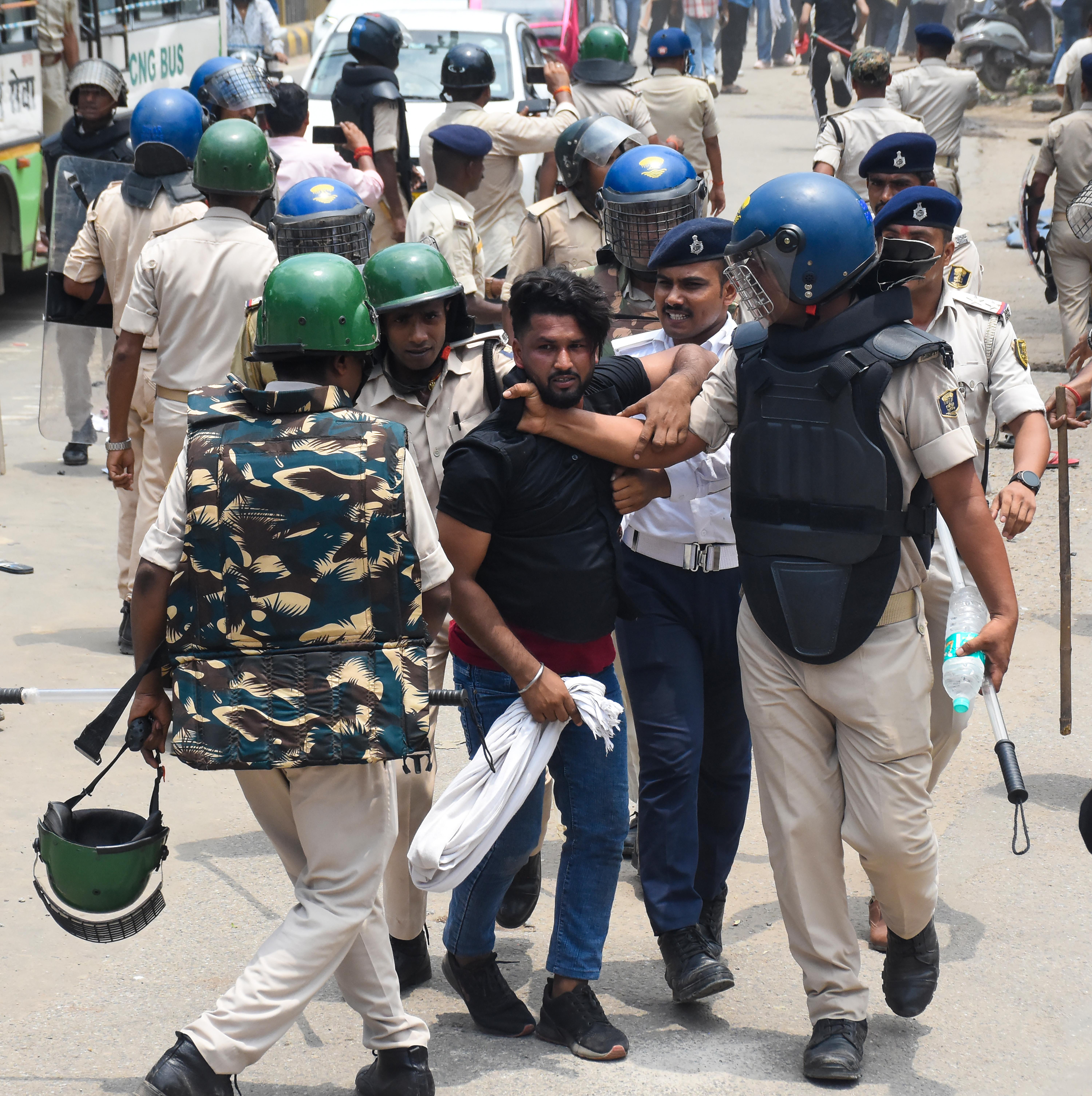Patna: Bihar bandh protest