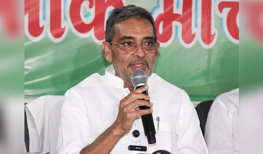 Patna: Upendra Kushwaha Addresses Press Conference