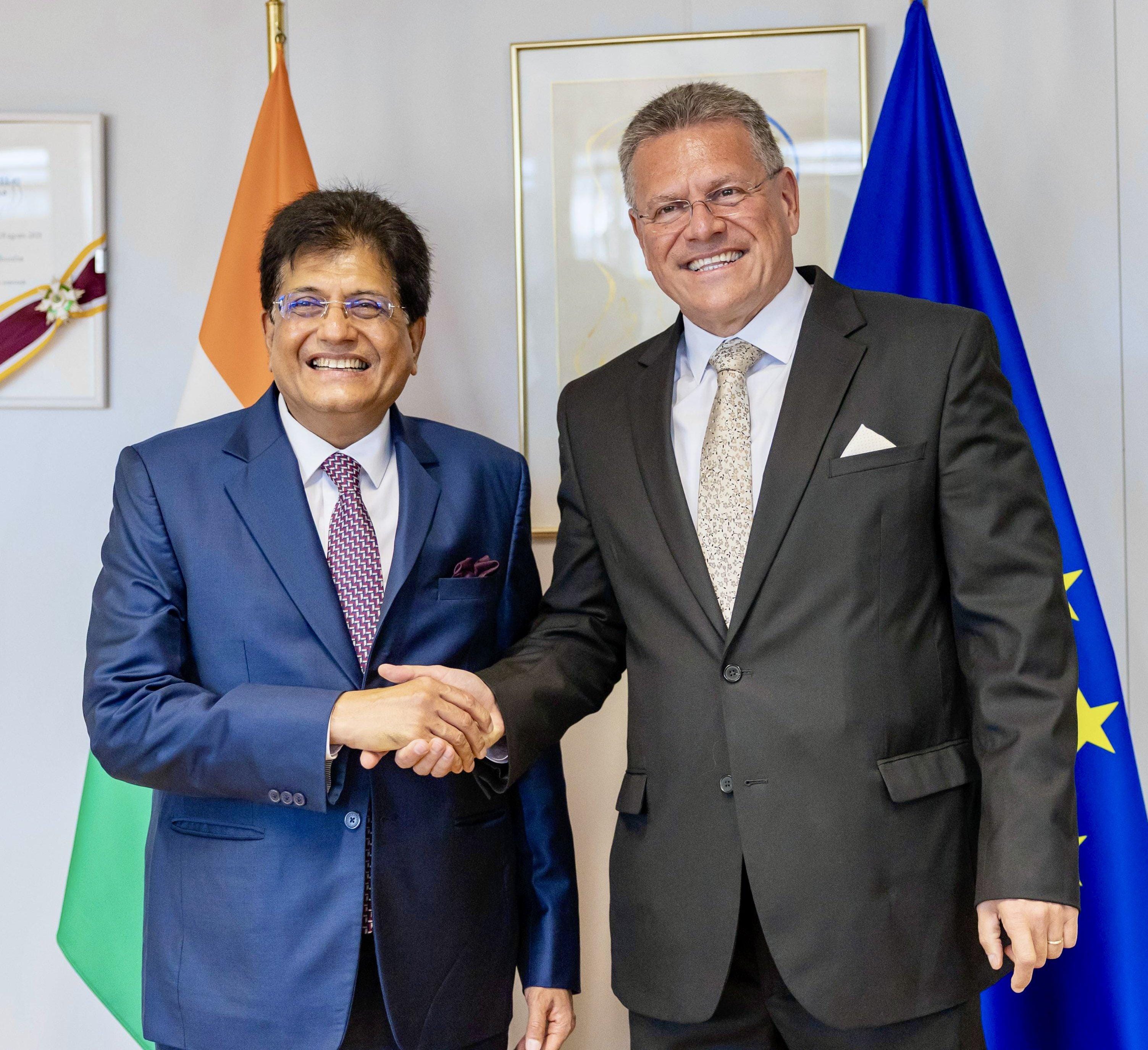 Piyush Goyal, Maros Sefcovic review progress on India-EU FTA implementation