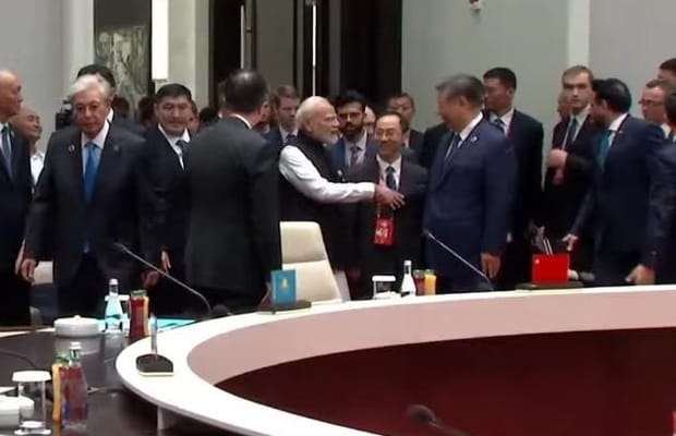 PM Modi interacts with Chinese President Xi Jinping at SCO Summit in Bishkek