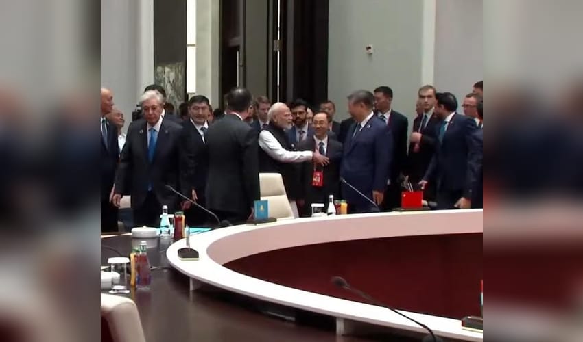 PM Modi interacts with Chinese President Xi Jinping at SCO Summit in Bishkek