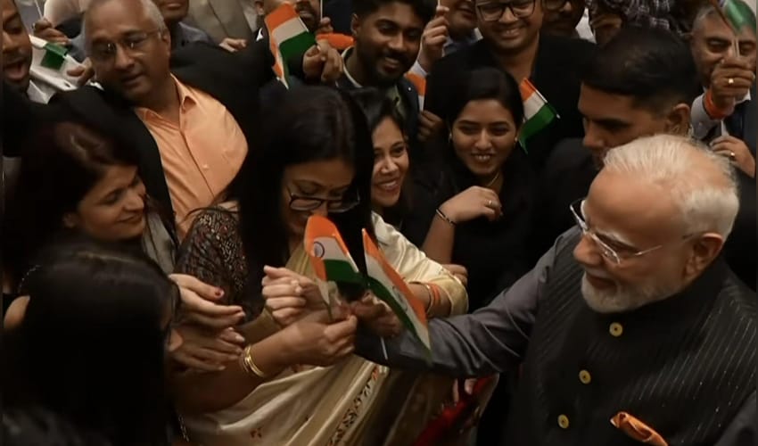 PM Modi receives grand welcome in Uzbekistan, women tie rakhi