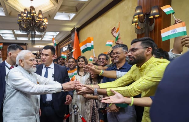 PM Modi receives warm welcome from Indian community in Kyrgyzstan