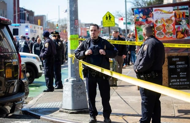 Police,subway station,Brooklyn,New York,