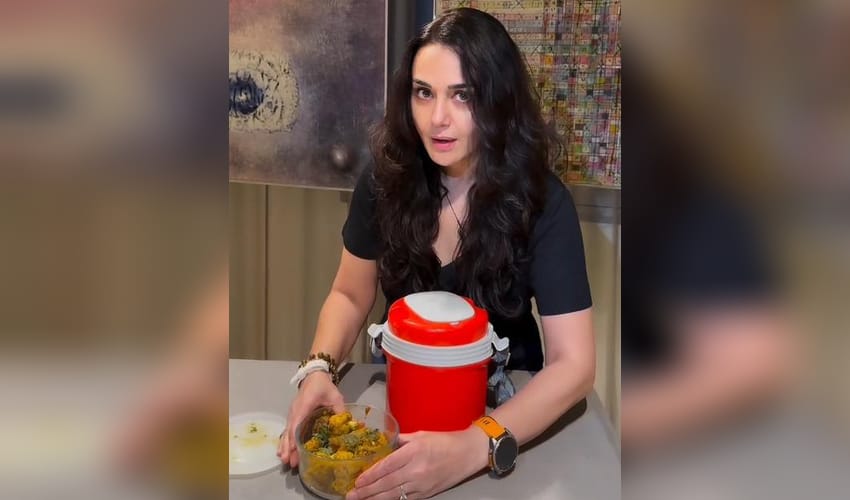 Preity Zinta relishes her favourite Kadhi Chawal in Paris while down with fever