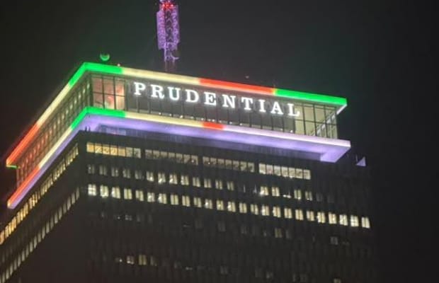Prudential Center in Boston glows in Indian tricolour