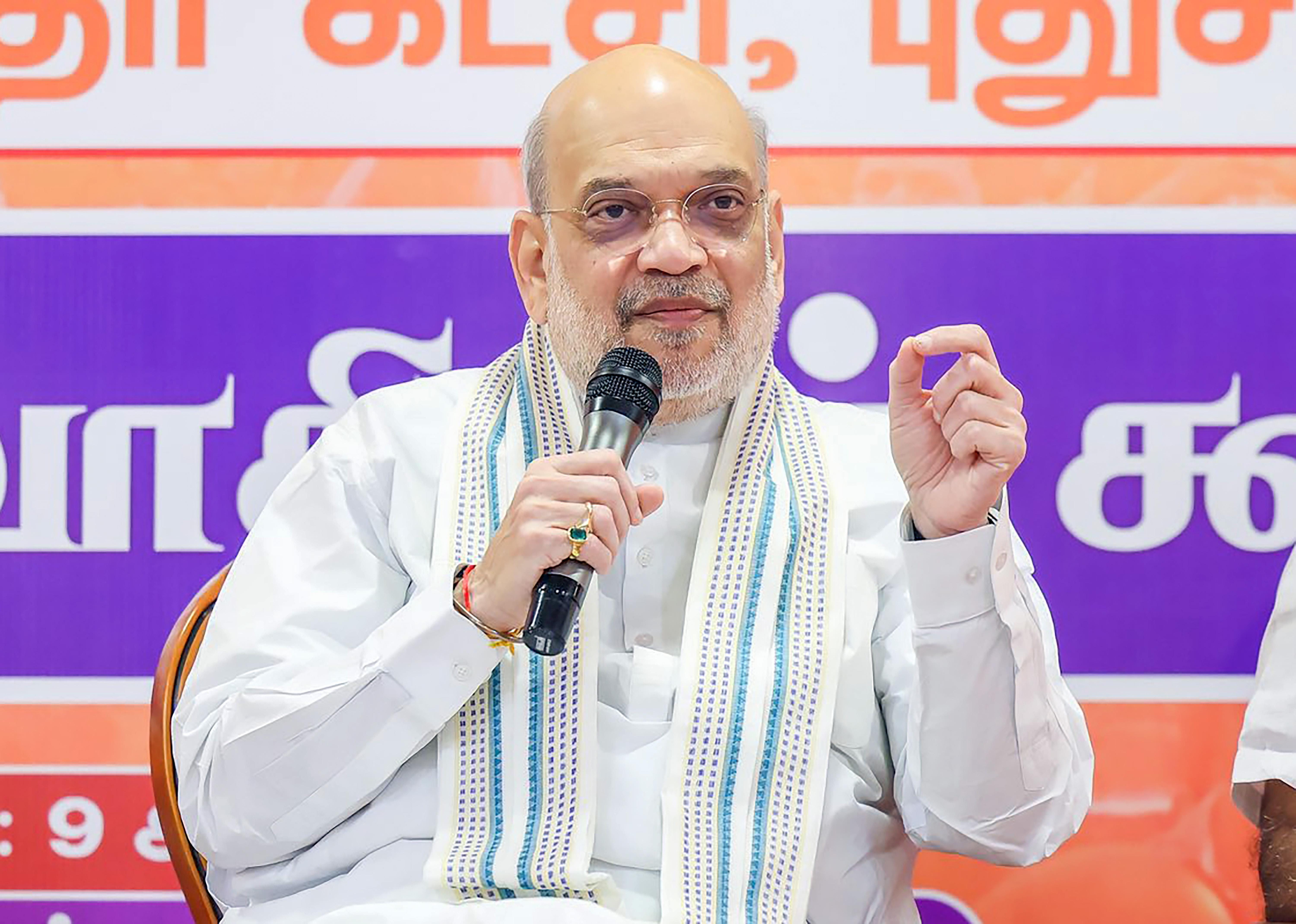 Puducherry: Amit Shah chairs meeting with BJP leaders