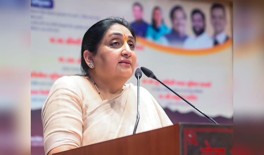 Raigad: Sunetra Pawar Attends Foundation Stone Laying Ceremony for Development Works