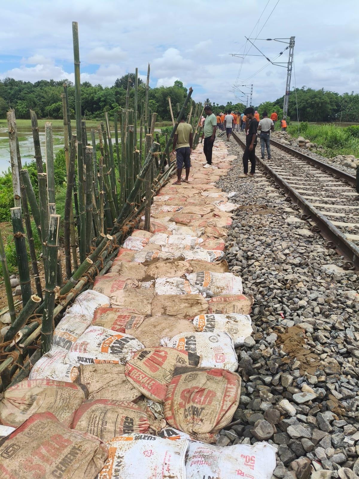 Rail link to several NE states remains disrupted since two weeks after track subsidence in Assam