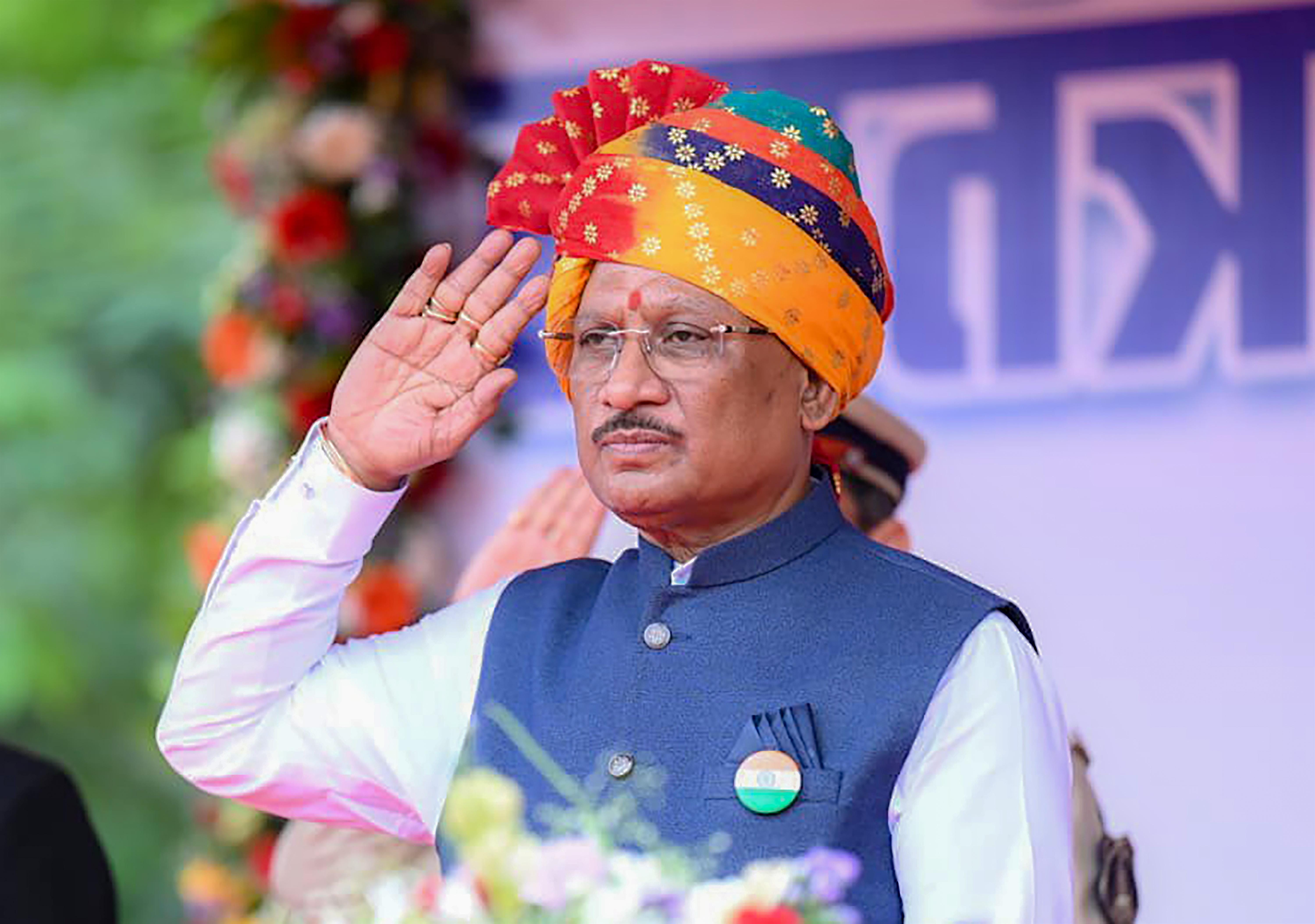 Raipur: Vishnu Deo Sai hoists Tricolour at residence on Independence Day