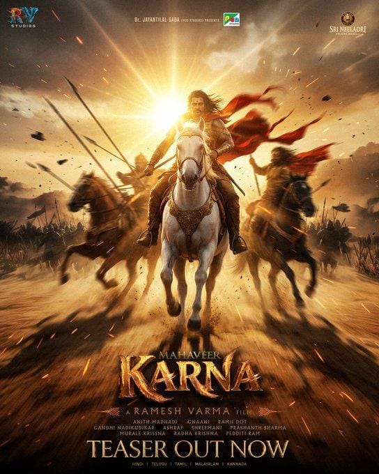 Ramesh Varma's hybrid live-action film titled 'Mahaveer Karna'; film to hit screens on December 4 (Photo: Pen Movies/X)