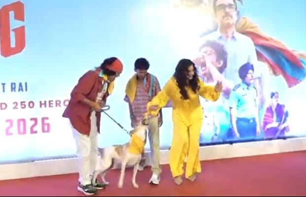 Raveena Tandon almost gets bitten by a dog on red carpet, actress keeps calm