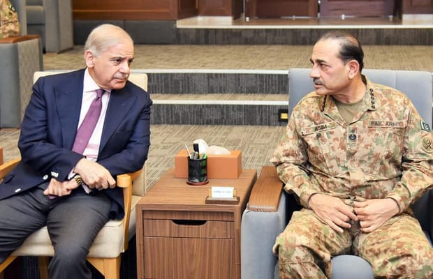 Rawalpindi: Shehbaz Sharif Visits General Headquarters