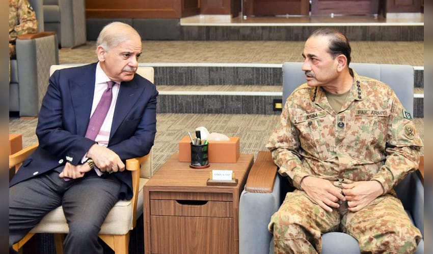Rawalpindi: Shehbaz Sharif Visits General Headquarters