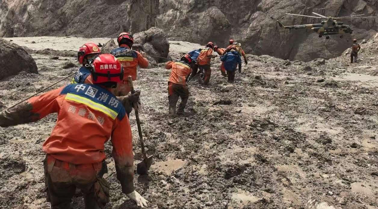 Rescue operations at Gyirong Port