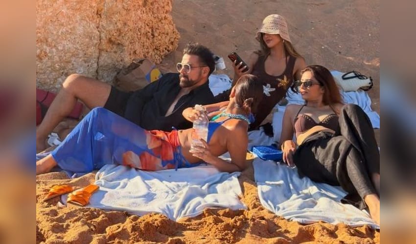 Rithvikk Dhanjani channels his inner Shah Rukh Khan during vacation with Krystle D’Souza