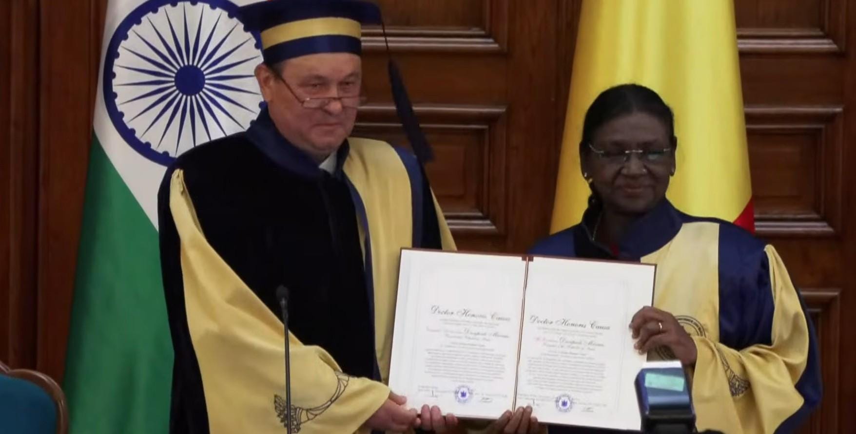 Romanian university confers Honorary Doctorate on President Murmu