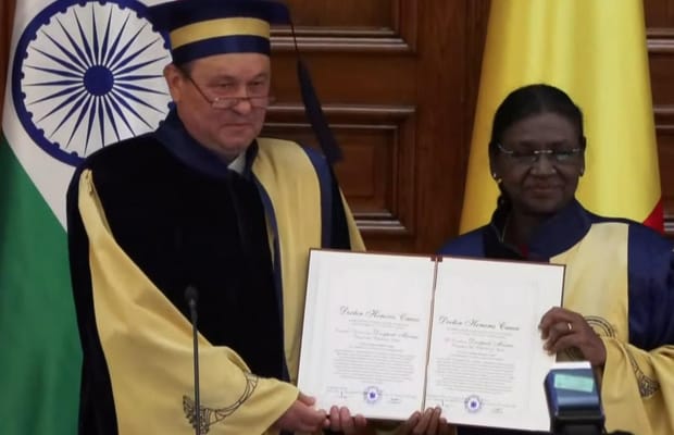 Romanian university confers Honorary Doctorate on President Murmu