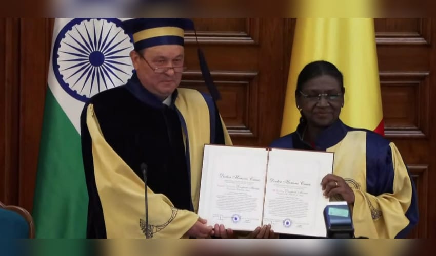 Romanian university confers Honorary Doctorate on President Murmu