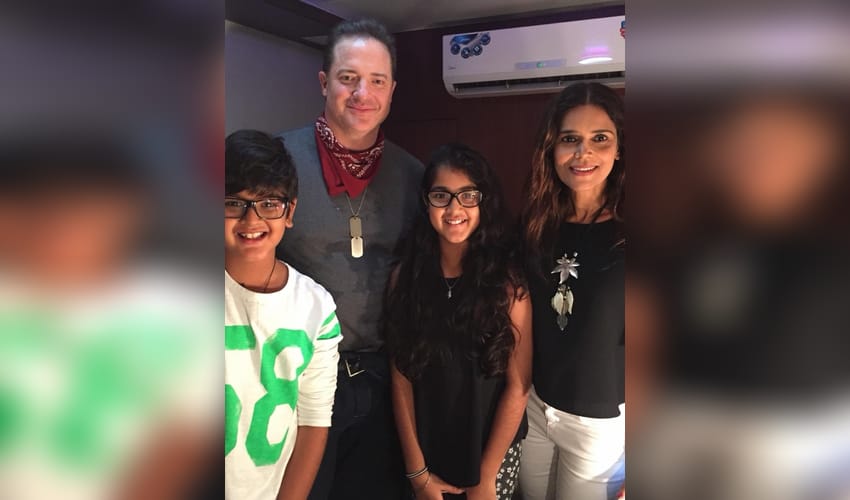 Ronit Bose Roy recalls working with Brendan Fraser, shares picture of Hollywood star with wife, kids