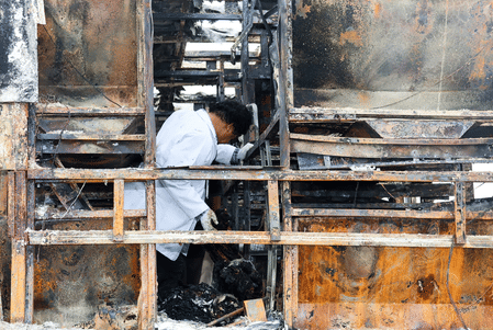 School bus catches fire in Jaisalmer; all 25 children escape safely