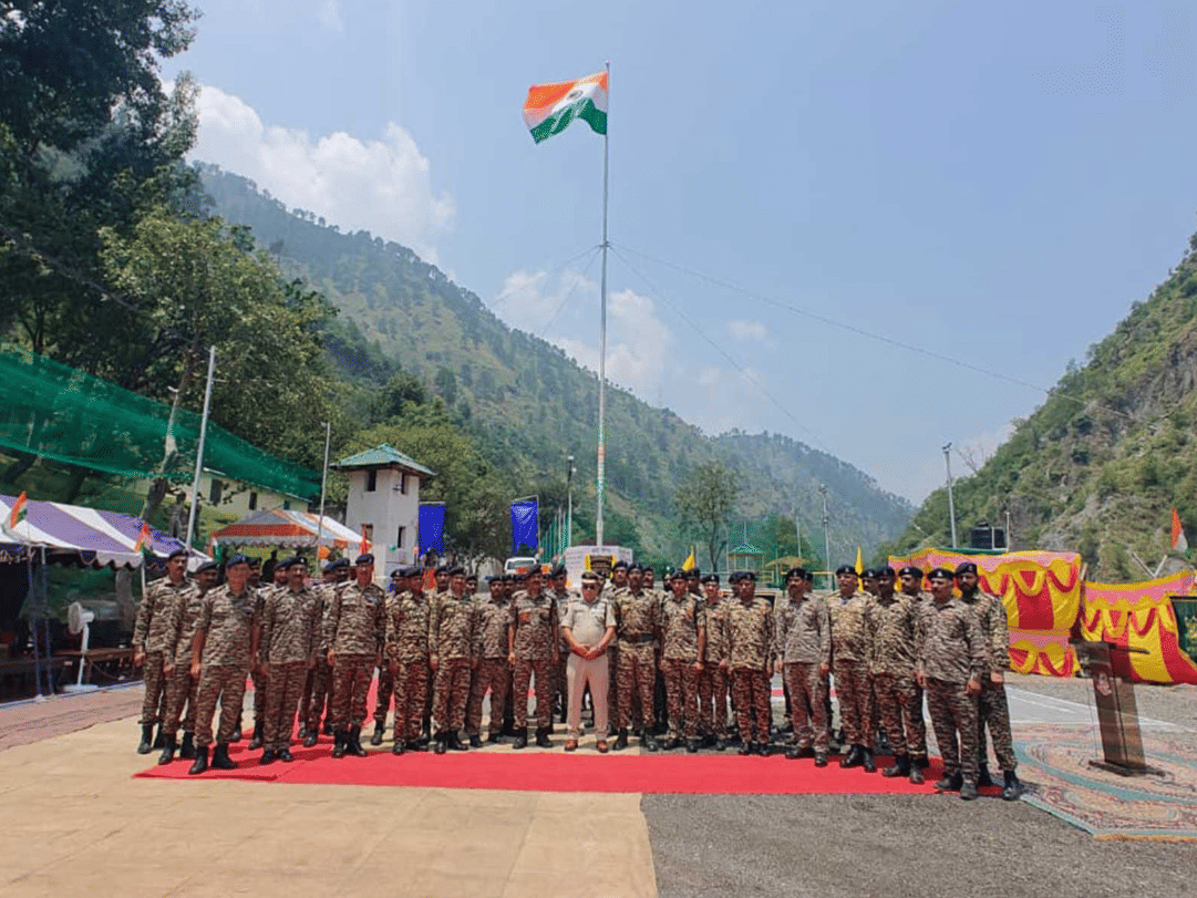 CRPF Unveils 61-Foot-Tall Tricolour at 84th Battalion Headquarters in Jammu and Kashmir's Ramban