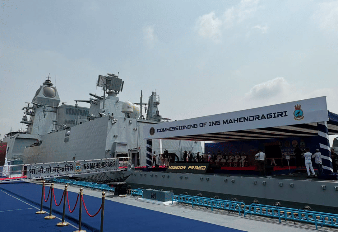 Rajnath Singh Commissions Homegrown Stealth Frigate INS Mahendragiri in Visakhapatnam