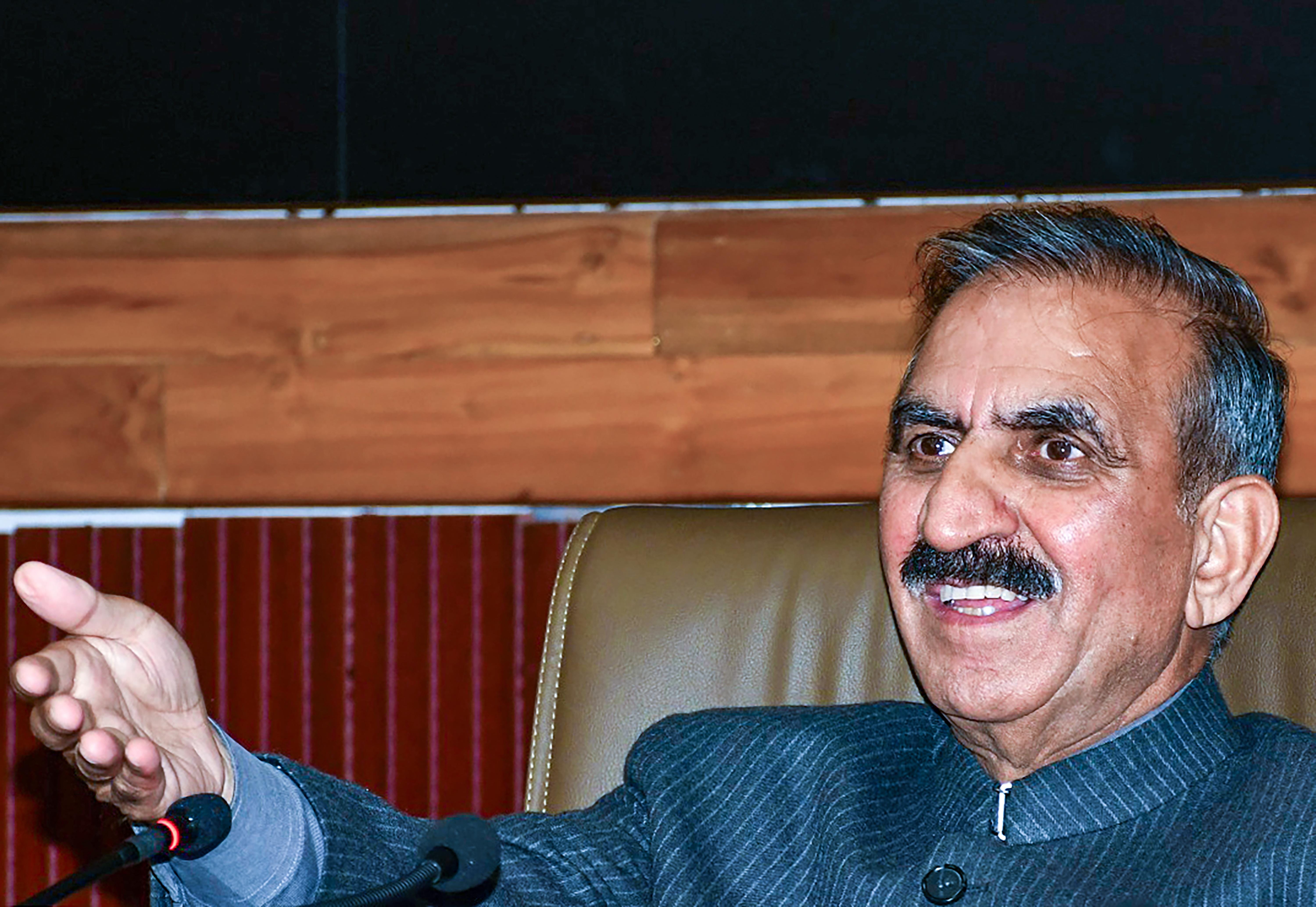 Shimla: Sukhvinder Singh Sukhu Addresses Press Conference