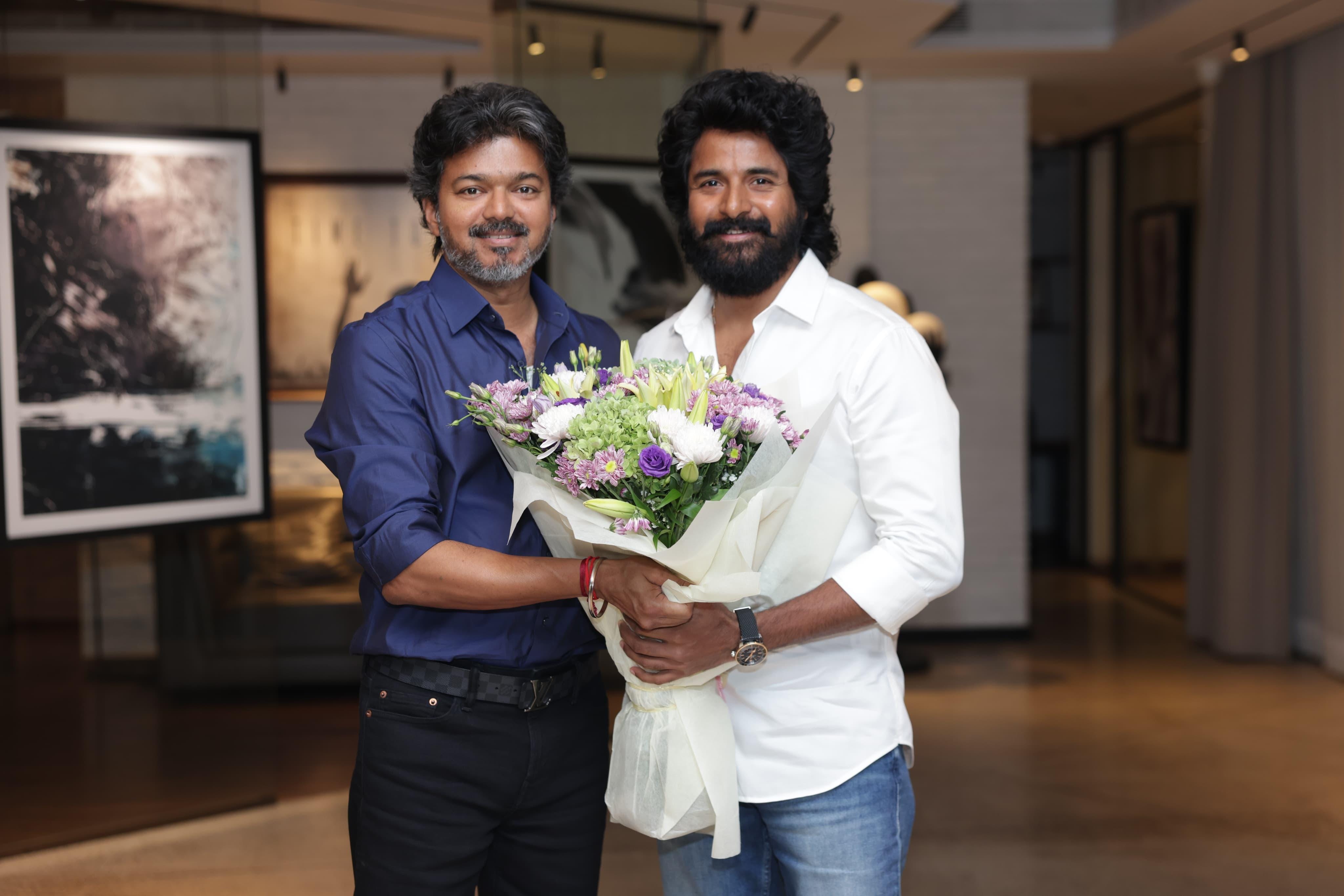 Sivakarthikeyan meets TN CM Vijay (Photo Credit: Sivakarthikeyan/Instagram)