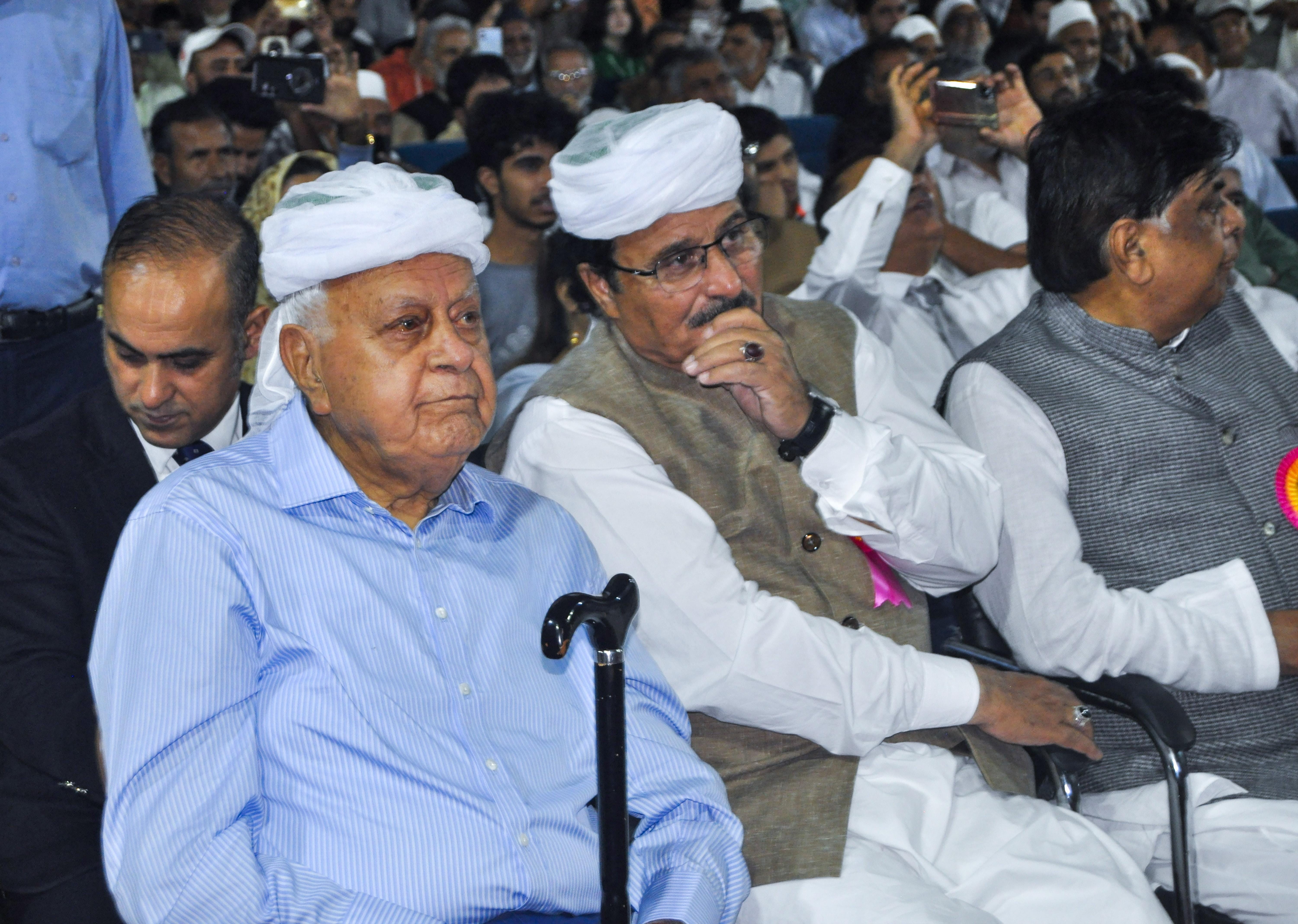 Srinagar: Farooq Abdullah attends J&K Rural Development Society foundation anniversary