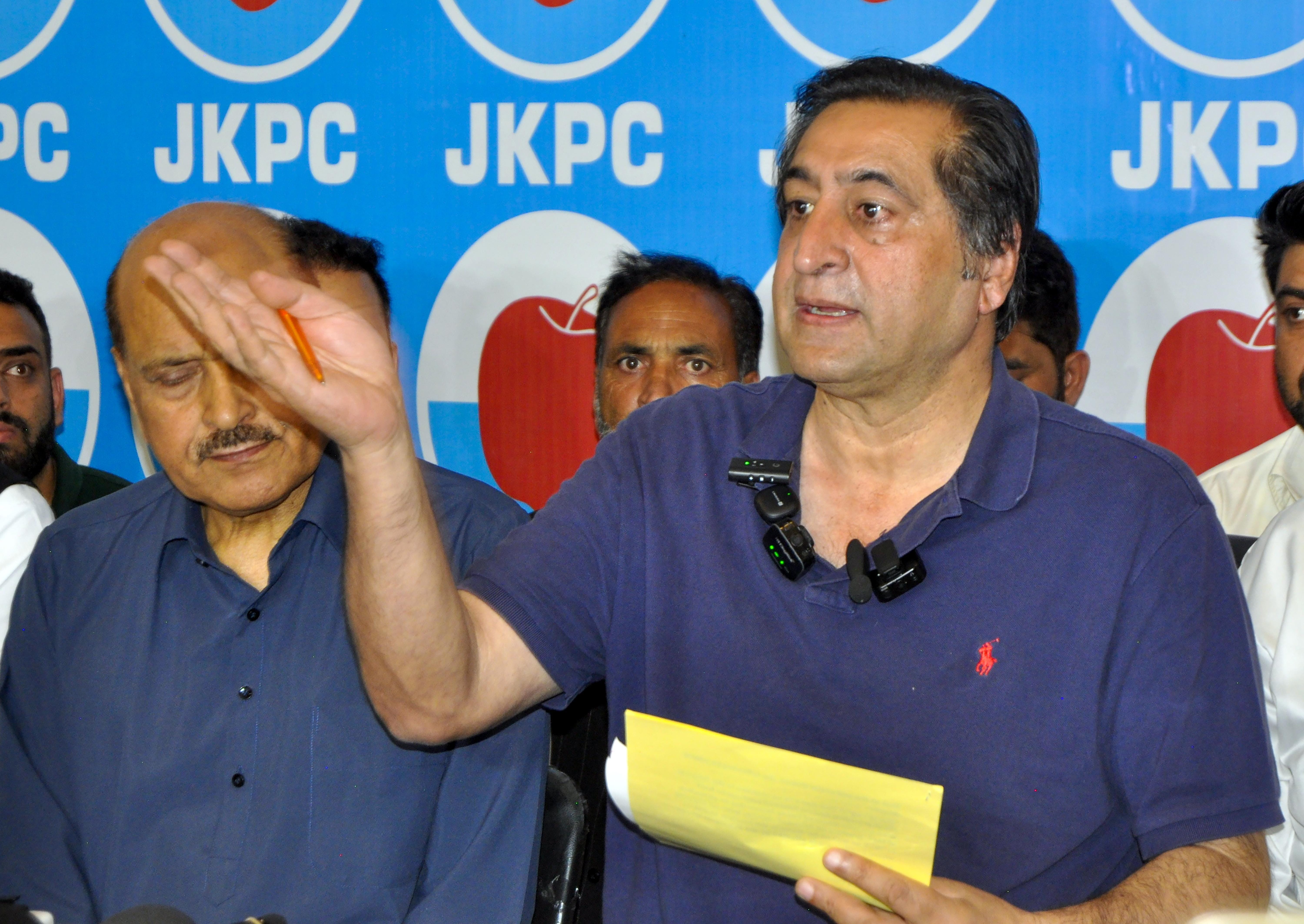 Srinagar: Sajad Gani Lone addresses press conference 