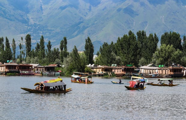 Srinagar: Tourists Enjoy Shikara Rides on Dal Lake
