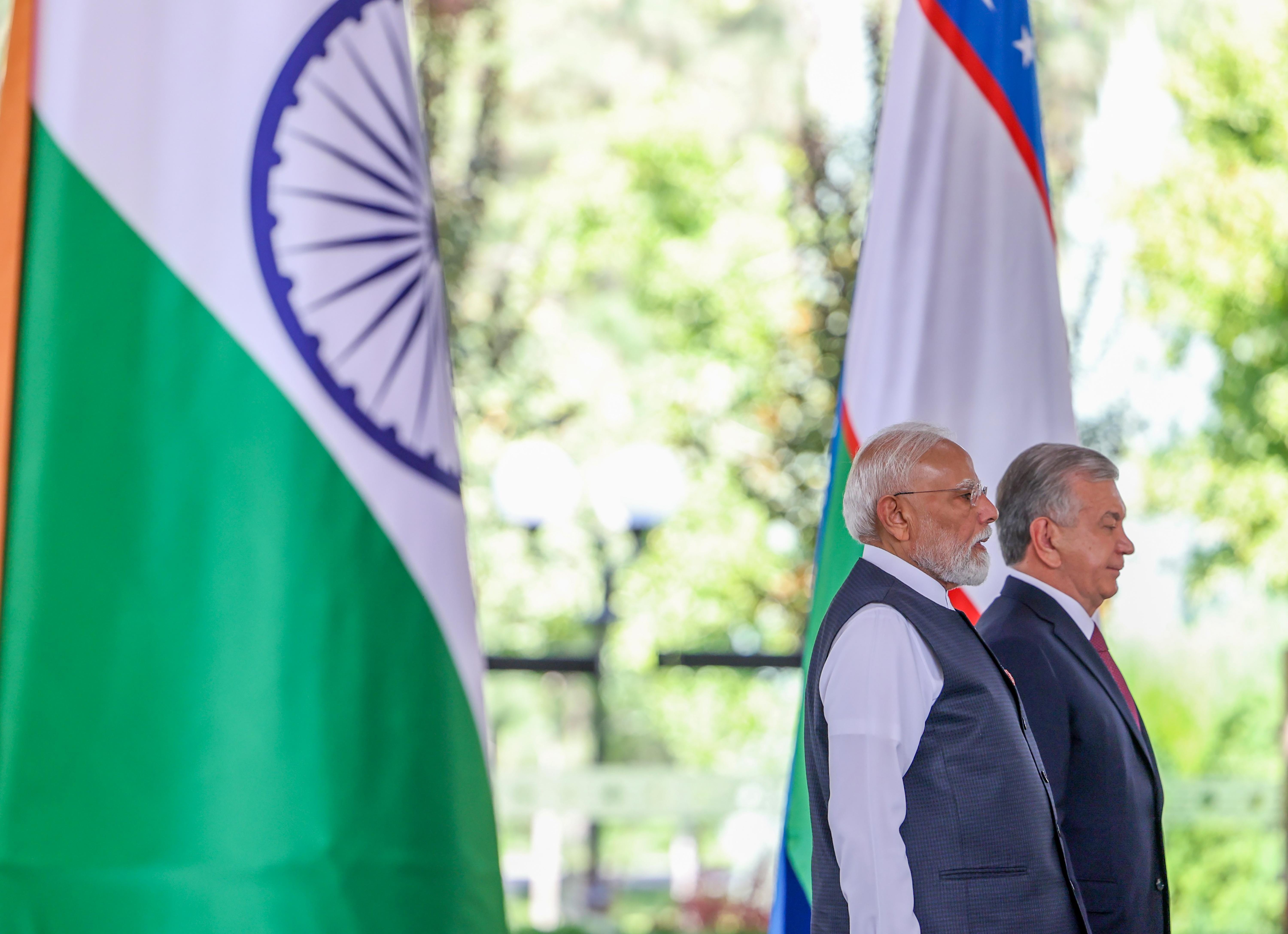 Tashkent: PM Modi Receives Ceremonial Welcome in Uzbekistan
