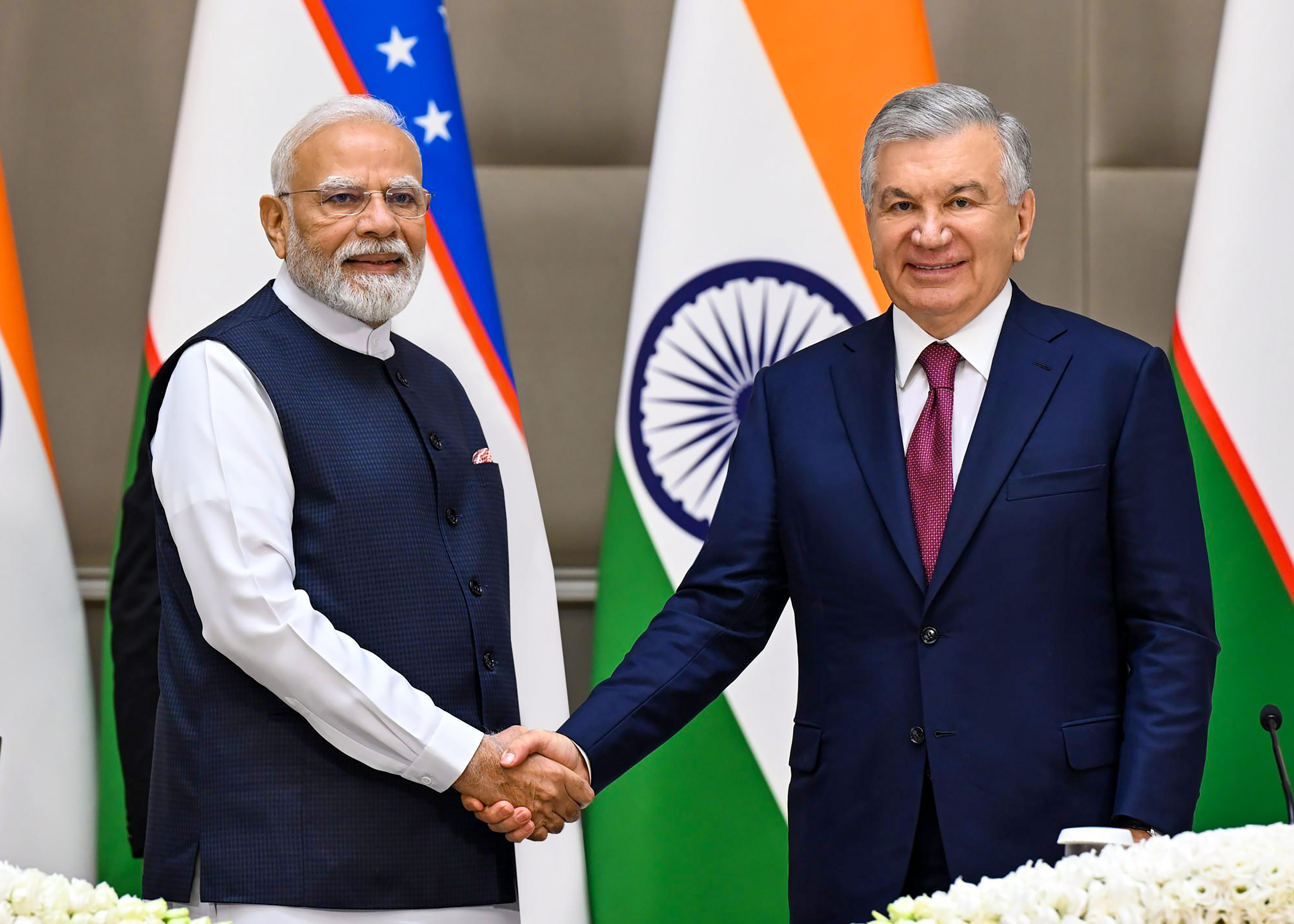 Tashkent: PM Modi-Uzbek Prez Mirziyoyev Joint Press Statement 