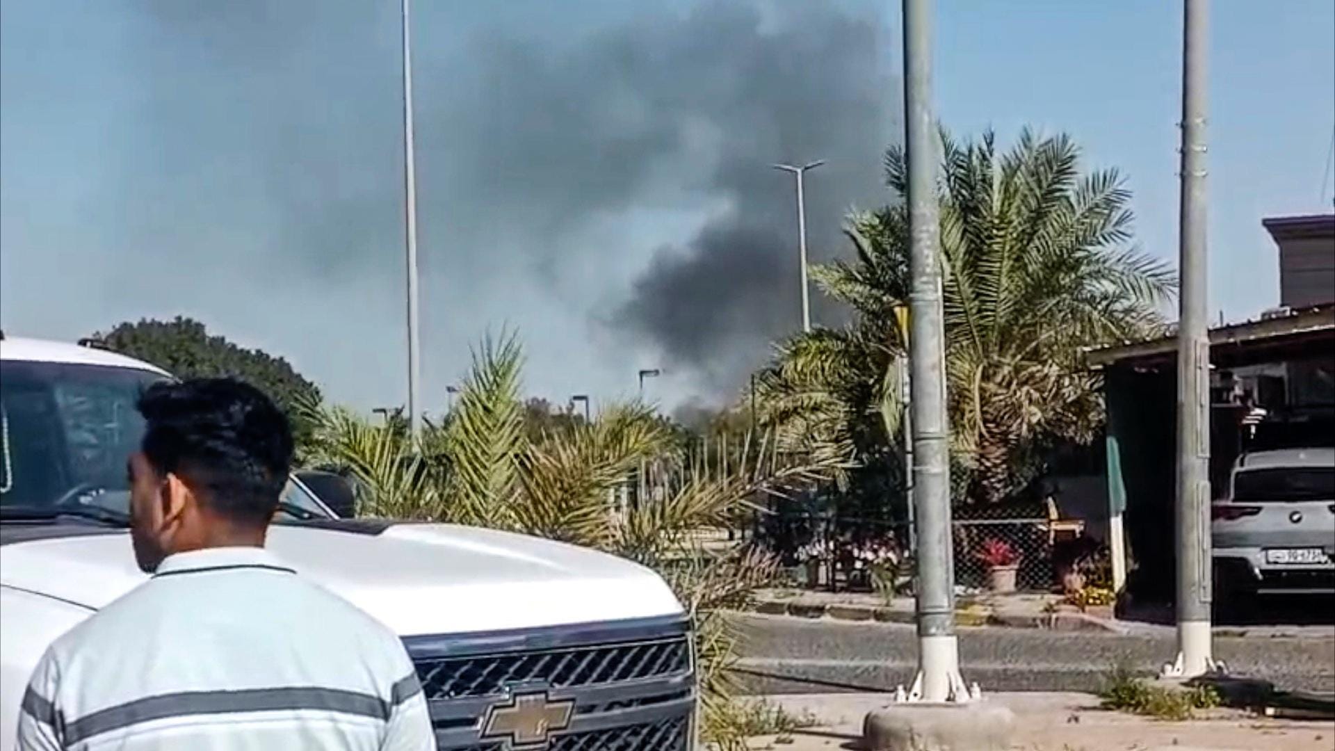 Thick smoke was seen near the US Embassy in Kuwait