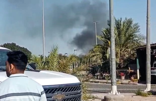 Thick smoke was seen near the US Embassy in Kuwait