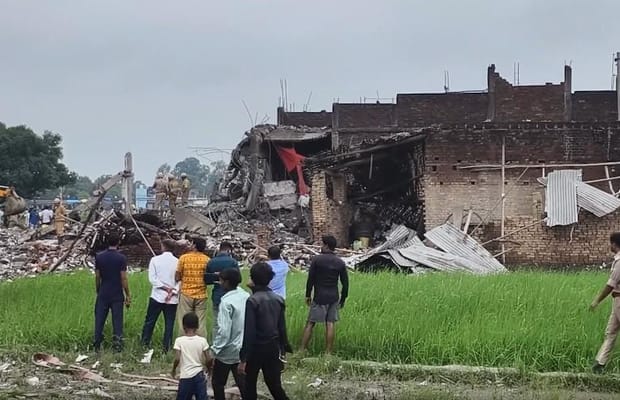 Three killed in massive explosion at firecracker factory in UP's Kaushambi