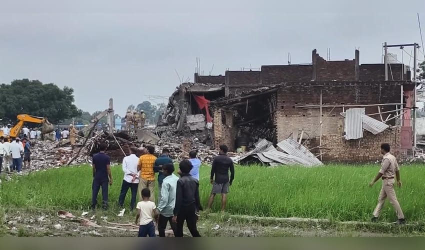 Three killed in massive explosion at firecracker factory in UP's Kaushambi