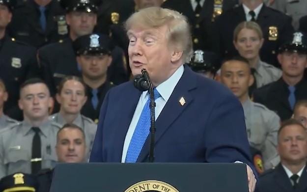 Trump claims historic fall in US violent crime