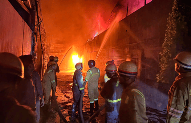 Two fire personnel killed, three injured as wall collapses during firefighting operation at Greater Noida electronics factory